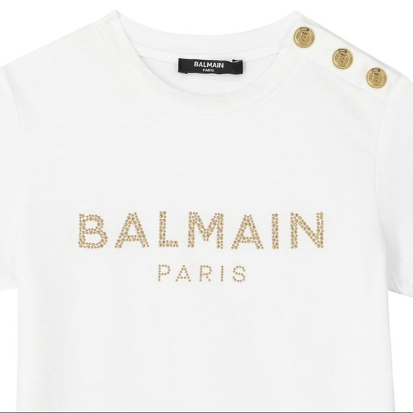 NWT! BALMAIN Girls White T-Shirt Sz. 4Y - Picture 2 of 7